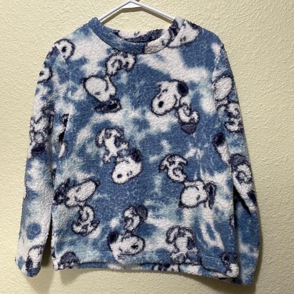 Peanuts Women’s Sherpa Sleepwear Top. Snoopy Print. Good Condition. Size S. - Picture 1 of 9